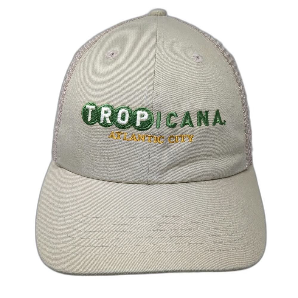 Quake City Caps Baseball Cap Beige One Size Tropicana Atlantic City Mesh Hat